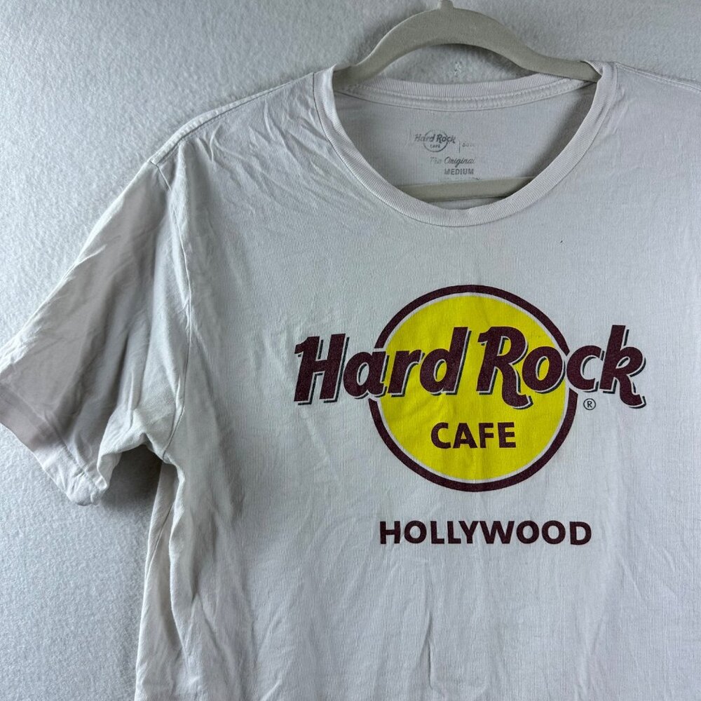 Hard Rock Cafe Hollywood Shirt Womens Medium Worn In Distressed Grunge - Picture 2 of 11